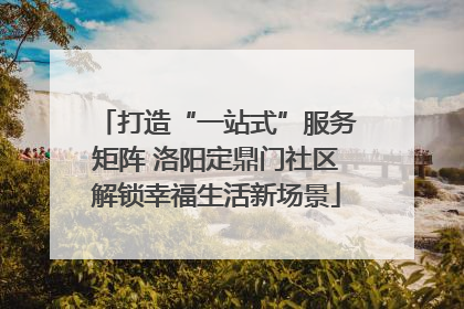打造“一站式”服务矩阵 洛阳定鼎门社区解锁幸福生活新场景