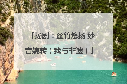 扬剧：丝竹悠扬 妙音婉转（我与非遗）