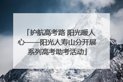 护航高考路 阳光暖人心——阳光人寿山分开展系列高考助考活动
