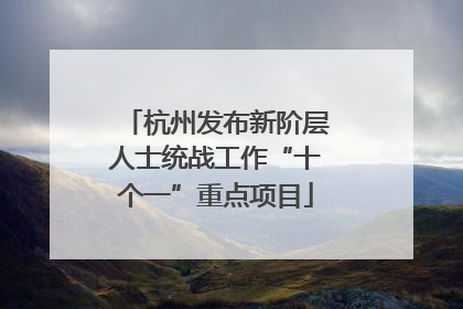 杭州发布新阶层人士统战工作“十个一”重点项目