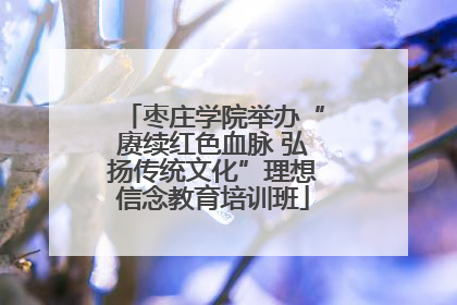 枣庄学院举办“赓续红色血脉 弘扬传统文化”理想信念教育培训班