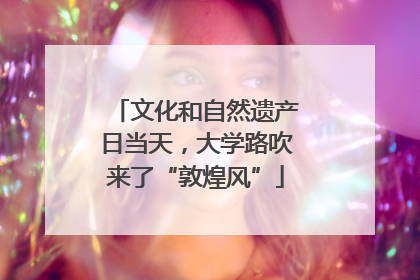 文化和自然遗产日当天，大学路吹来了“敦煌风”