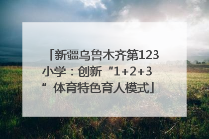 新疆乌鲁木齐第123小学：创新“1+2+3”体育特色育人模式