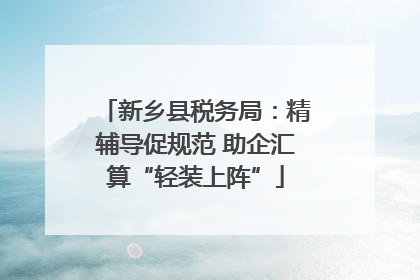 新乡县税务局：精辅导促规范 助企汇算“轻装上阵”