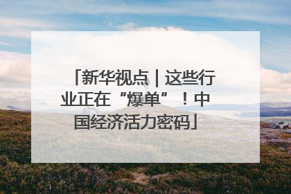 新华视点｜这些行业正在“爆单”！中国经济活力密码