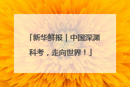 新华鲜报｜中国深渊科考，走向世界！
