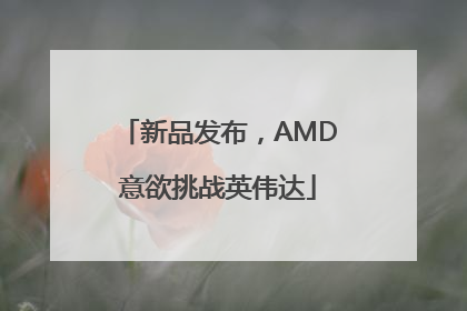 新品发布，AMD意欲挑战英伟达