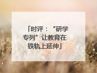 时评：“研学专列”让教育在铁轨上延伸
