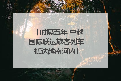 时隔五年 中越国际联运旅客列车抵达越南河内