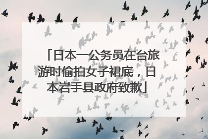 日本一公务员在台旅游时偷拍女子裙底，日本岩手县政府致歉
