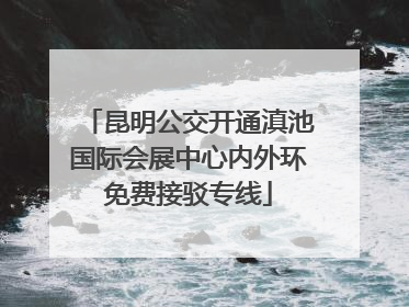 昆明公交开通滇池国际会展中心内外环免费接驳专线
