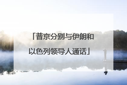 普京分别与伊朗和以色列领导人通话