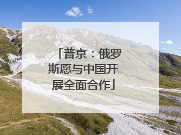 普京：俄罗斯愿与中国开展全面合作