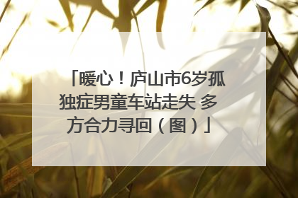 暖心！庐山市6岁孤独症男童车站走失 多方合力寻回（图）
