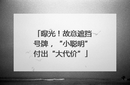曝光！故意遮挡号牌，“小聪明”付出“大代价”
