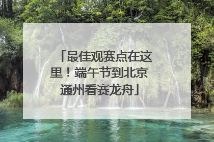 最佳观赛点在这里！端午节到北京通州看赛龙舟