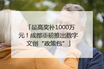 最高奖补1000万元！成都重磅推出数字文创“政策包”