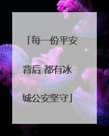 每一份平安背后 都有冰城公安坚守