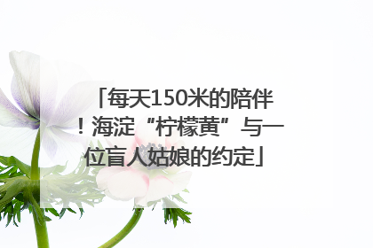 每天150米的陪伴！海淀“柠檬黄”与一位盲人姑娘的约定