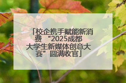 校企携手赋能新消费 “2025成都大学生新媒体创意大赛”圆满收官
