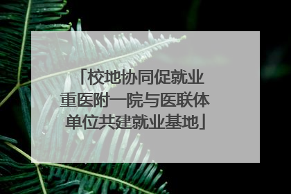 校地协同促就业 重医附一院与医联体单位共建就业基地