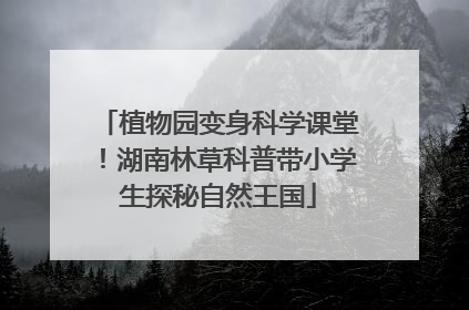 植物园变身科学课堂！湖南林草科普带小学生探秘自然王国