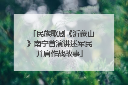民族歌剧《沂蒙山》南宁首演讲述军民并肩作战故事