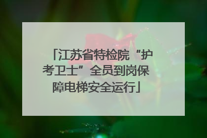 江苏省特检院“护考卫士”全员到岗保障电梯安全运行