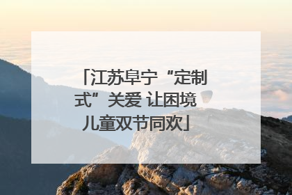江苏阜宁“定制式”关爱 让困境儿童双节同欢