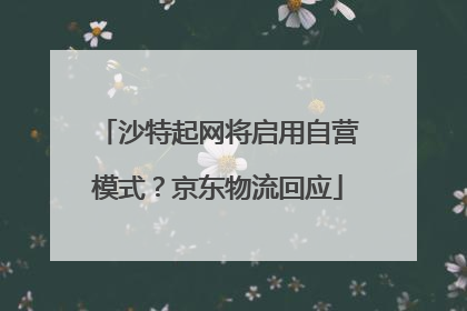 沙特起网将启用自营模式？京东物流回应