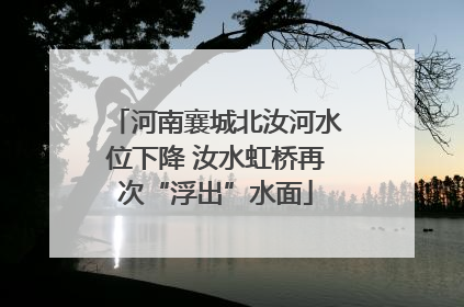 河南襄城北汝河水位下降 汝水虹桥再次“浮出”水面