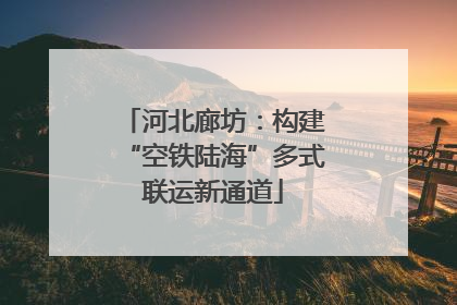 河北廊坊：构建“空铁陆海”多式联运新通道