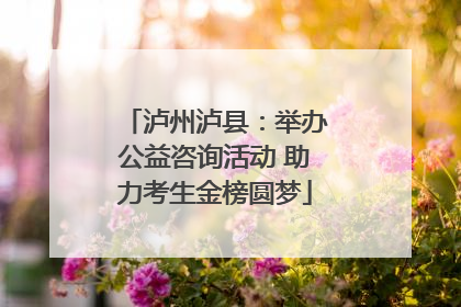 泸州泸县：举办公益咨询活动 助力考生金榜圆梦