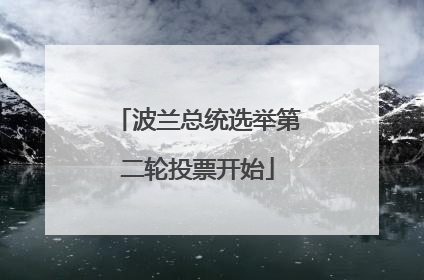 波兰总统选举第二轮投票开始