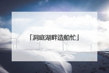 洞庭湖畔造船忙