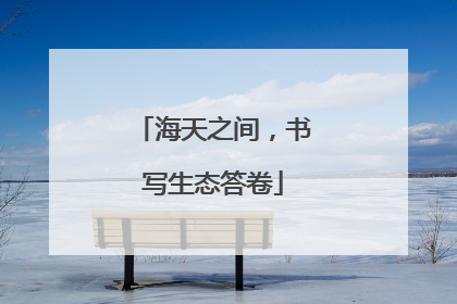 海天之间，书写生态答卷
