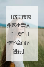 济宁市兖州区小孟镇“三夏”工作平稳有序进行