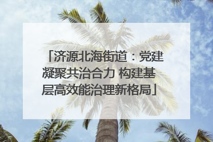 济源北海街道：党建凝聚共治合力 构建基层高效能治理新格局