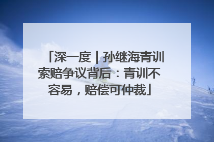 深一度｜孙继海青训索赔争议背后：青训不容易，赔偿可仲裁