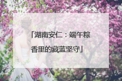 湖南安仁：端午粽香里的藏蓝坚守