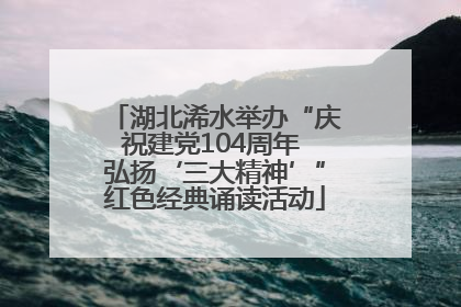 湖北浠水举办“庆祝建党104周年 弘扬‘三大精神’”红色经典诵读活动