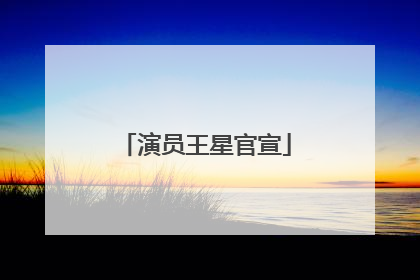演员王星官宣