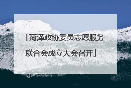 菏泽政协委员志愿服务联合会成立大会召开