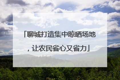 聊城打造集中晾晒场地，让农民省心又省力