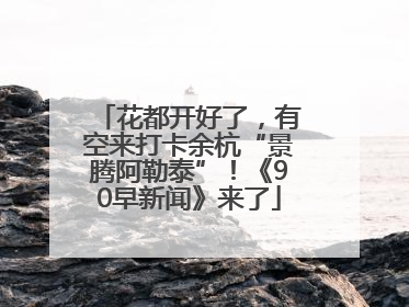 花都开好了，有空来打卡余杭“景腾阿勒泰”！《90早新闻》来了