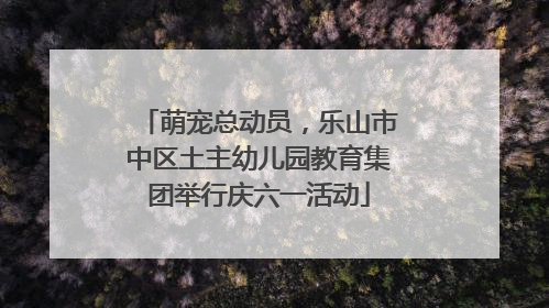 萌宠总动员，乐山市中区土主幼儿园教育集团举行庆六一活动