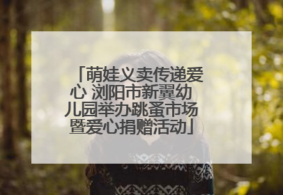 萌娃义卖传递爱心 浏阳市新翼幼儿园举办跳蚤市场暨爱心捐赠活动