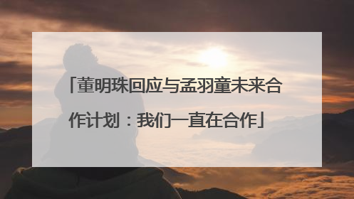 董明珠回应与孟羽童未来合作计划：我们一直在合作