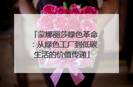 蒙娜丽莎绿色革命：从绿色工厂到低碳生活的价值传递