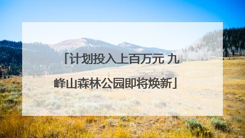 计划投入上百万元 九峰山森林公园即将焕新